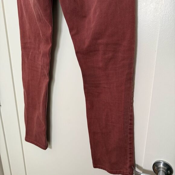 RVCA Spanky Denim Jeans Mens Sz 33 Red Slim Straight Stretch Outdoor Comfort - Picture 7 of 15